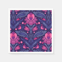 Dekorativt mönster med hjärtan pappersservett