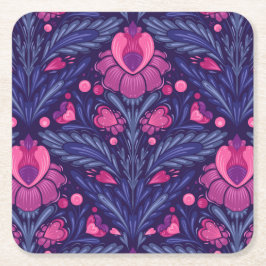 Dekorativt mönster med hjärtan underlägg papper kvadrat