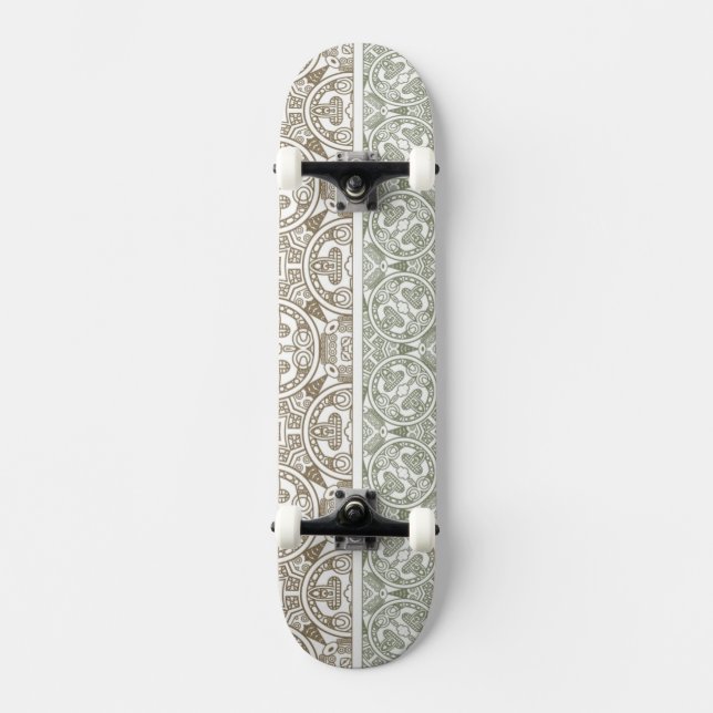 Dekorativt mönster mini skateboard bräda 18,7 cm (Framsida)