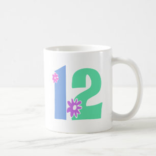 DEKORATIVT NUMRERA 12 KAFFEMUGG