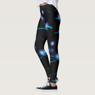 dekorativt nylon ljus med blanka former leggings