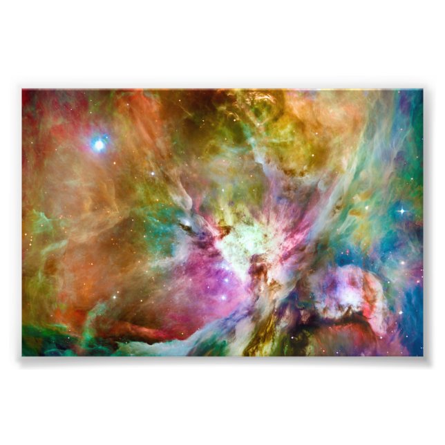 Dekorativt Orion Nebula Galaxy Space Photo Fototryck (Framsidan)