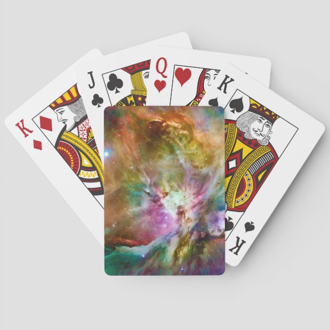 Dekorativt Orion Nebula Galaxy Space Photo Kortlek (Baksidan)