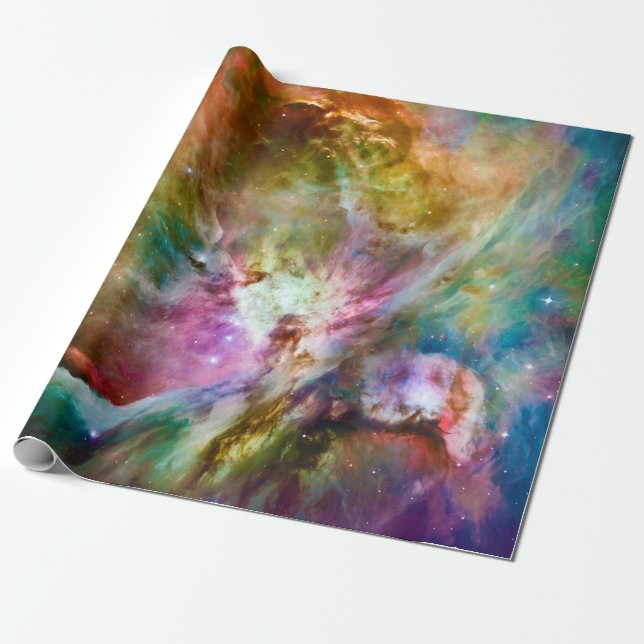 Dekorativt Orion Nebula Galaxy Space Photo Presentpapper (Utrullad)