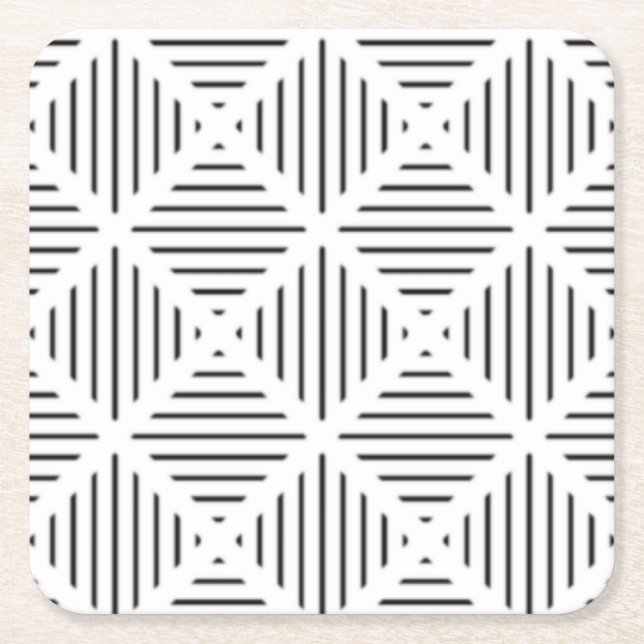 Dekorativt Pappersunderlägg i Snäckskaldesign Underlägg Papper Kvadrat (Framsidan)