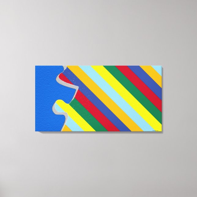 Dekorativt puzzle Biet Abstrakt Pop Art Canvas (Framsida)