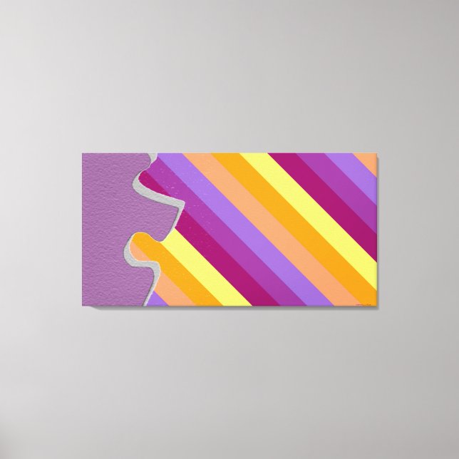 Dekorativt Puzzle Biet Abstrakt Sugar Canvas (Framsida)