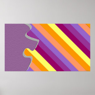 Dekorativt Puzzle Biet Abstrakt Sugar Poster