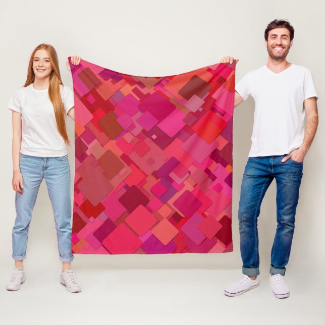 Dekorativt rött fleecefilt (På plats)