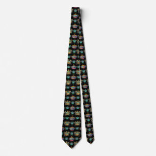 Dekorativt Royal Krona Black Mönster Slips
