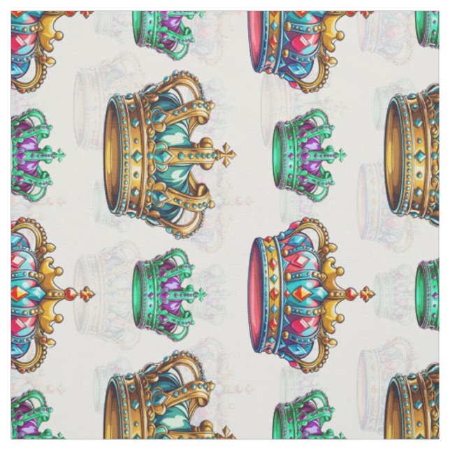 Dekorativt Royal Krona Mönster Textil (Provkarta)