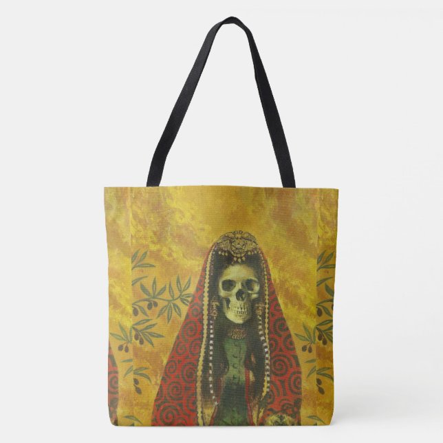 Dekorativt Skeleton Halloween Tote Bag Tygkasse (Framsida)