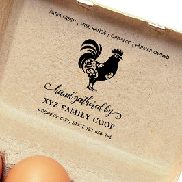 Dekorativt skript Chicken business frimärke Stämpel