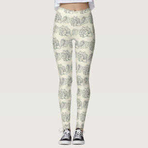 Dekorativt snäckamönster leggings