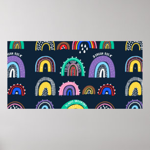 Dekorativt sömlöst mönster med jordgubbsblomma poster