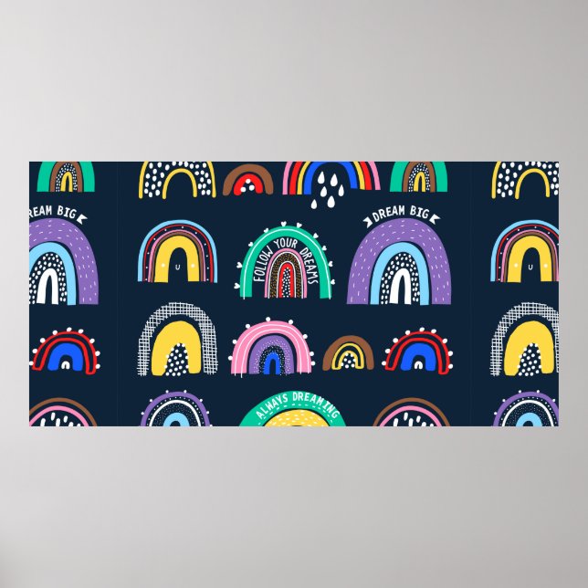 Dekorativt sömlöst mönster med jordgubbsblomma poster (Framsidan)