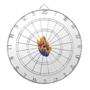 Dekorativt Stil, Mörk blått Grönt, Wattle Darttavla