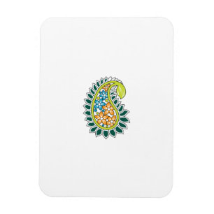 Dekorativt Stil, Mörk blått Grönt, Wattle Magnet