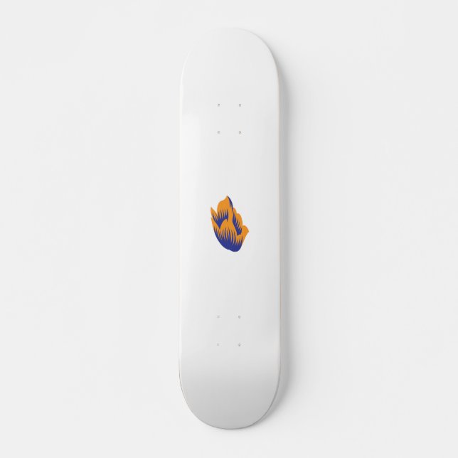 Dekorativt Stil, Mörk blått Grönt, Wattle Mini Skateboard Bräda 18,5 Cm (Framsida)