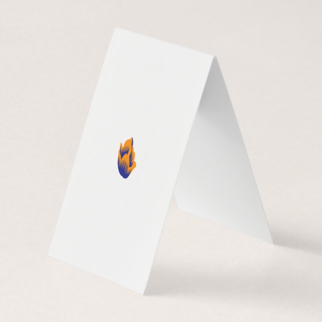 Dekorativt Stil, Mörk blått Grönt, Wattle Visitkort (Baksida)