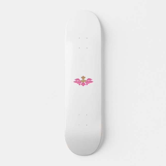 Dekorativt Stil, Shock rosa, antikskramassa Mini Skateboard Bräda 18,5 Cm (Framsida)
