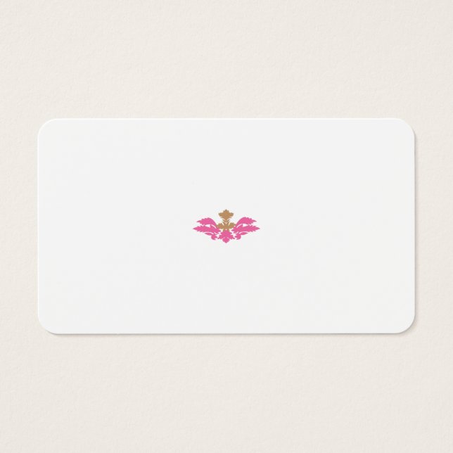 Dekorativt Stil, Shock rosa, antikskramassa Visitkort (Framsidan)