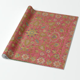 Dekorativt turkiskt blomsterbroderimönster presentpapper