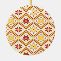 Dekorativt ukrainskt kor stygn keramisk ornament