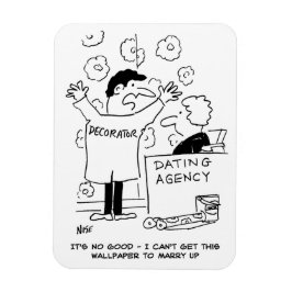 Dekoratör kan inte få tapeten att matcha magnet