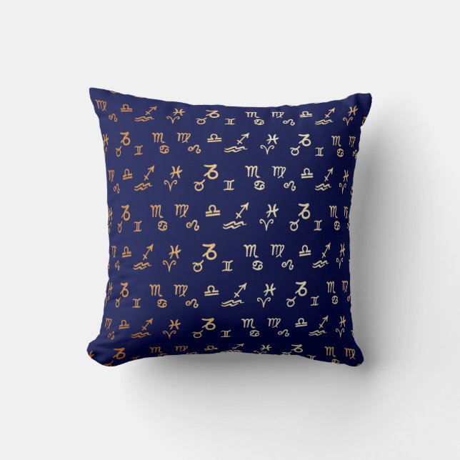 Dekoren för mönster för Zodiacastrologmarinen Kudde (Framsida)