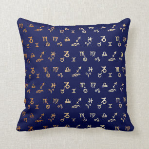 Dekoren för mönster för Zodiacastrologmarinen Kudde