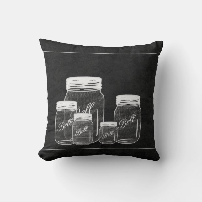 Dekoren för svart tavlaMasonburkar kudder Kudde (Framsida)