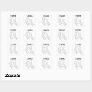 Dekorera dina egna sockstickor fyrkantigt klistermärke
