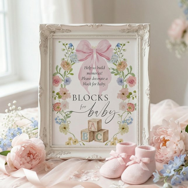 Dekorera ett block för babyspegelskriftstavla poster (Skapare uppladdad)