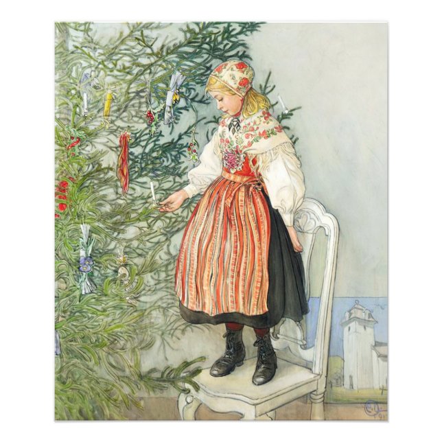 Dekorera Julgran - Carl Larsson Fototryck (Framsidan)