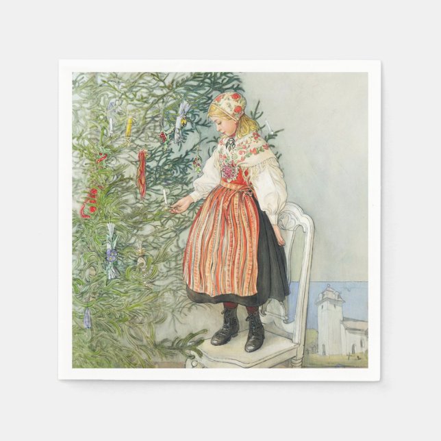Dekorera Julgran - Carl Larsson Pappersservett (Framsidan)