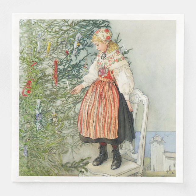 Dekorera Julgran - Carl Larsson Pappersservett (Framsida)