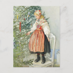 Dekorera Julgran - Carl Larsson Vykort