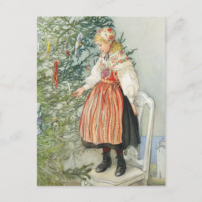 Dekorera Julgran - Carl Larsson Vykort (Framsida)