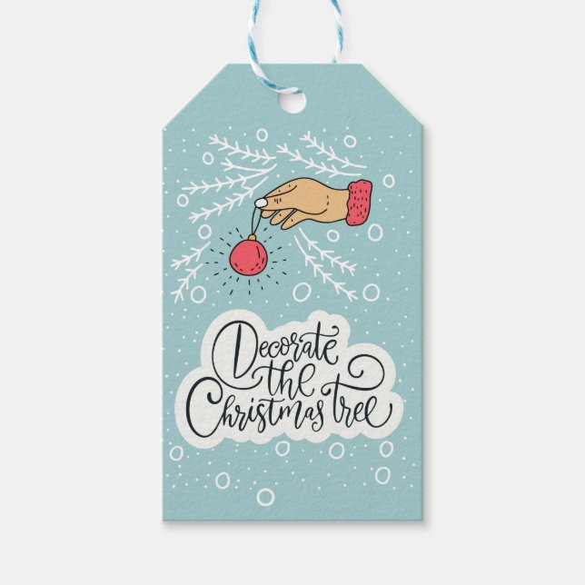 Dekorera Julgran Presentetikett (Framsidan)