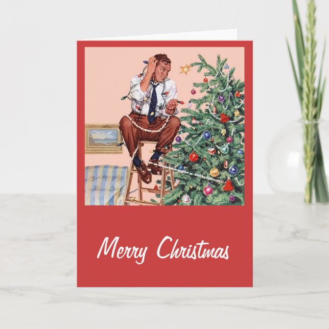 Dekorera julgranen helgkort (Framsida)