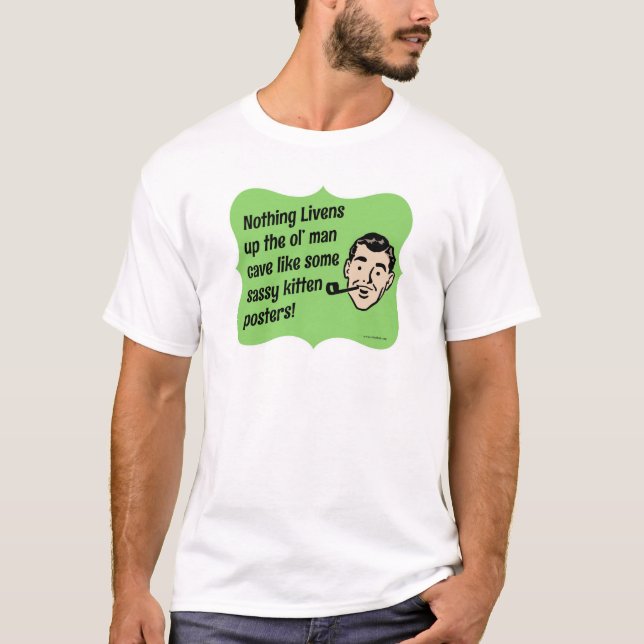 Dekorera mannen Cave Snarky Guy Tee Shirt (Framsida)