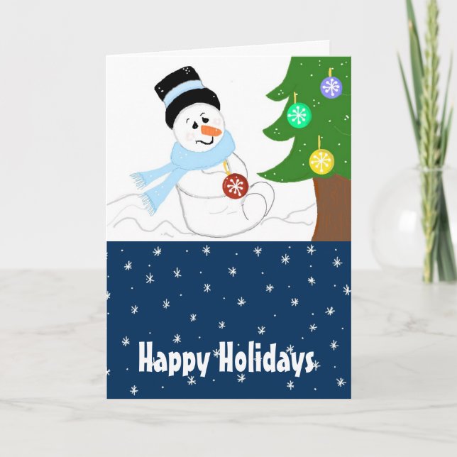 Dekorera Träd Helgkort (Framsida)