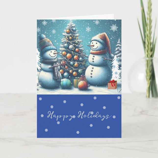 Dekorera Träd Helgkort (Framsida)