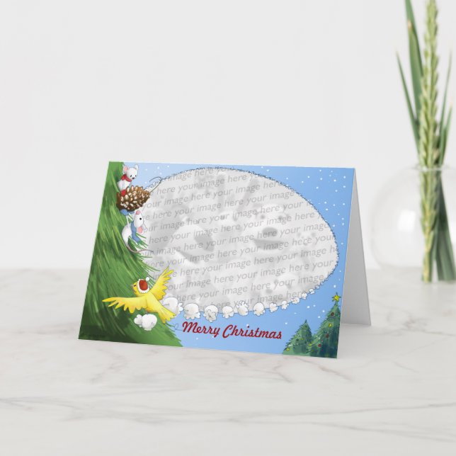 Dekorera trädmallen helgkort (Framsida)