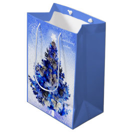 Dekorerad blå Julgran