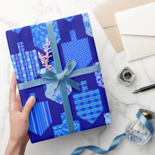 Dekorerad Dreidels Blue Presentpapper