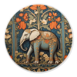 Dekorerad Elefant William Morris Inspirerad Blomma Knopp