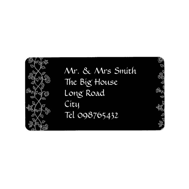 Dekorerad etikett adressetikett (Framsidan)