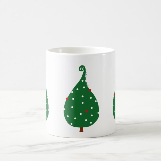 Dekorerad grus julgran kaffemugg (Center)